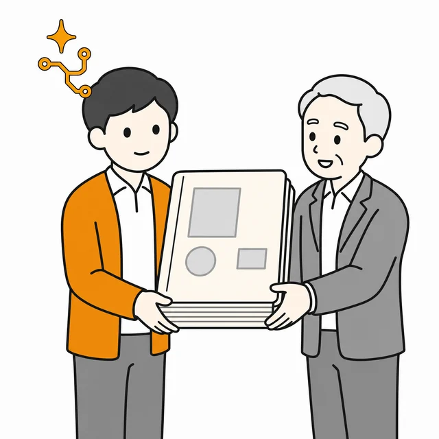 事業継承クローンのイメージイラスト